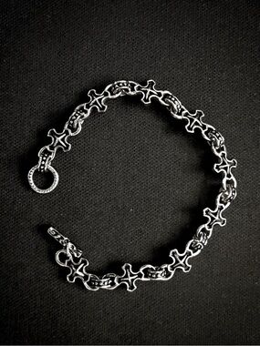 Silver gothic bracelet